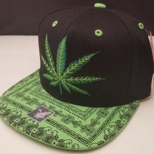 Men's Weed cap hat lid...Green marajuana  New!!!